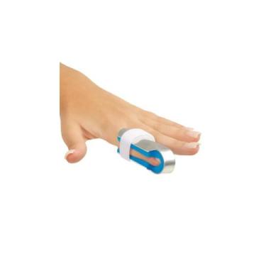 Imagem de Splint duplo para dedo dobrável em alumínio flexível imobilização e su