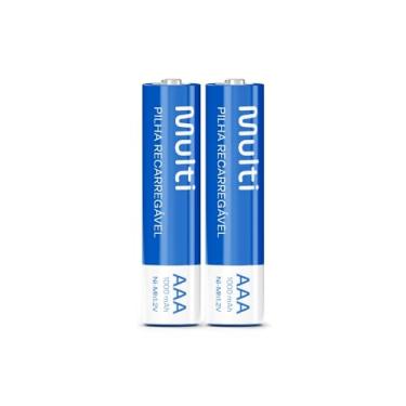 Imagem de Multilaser Pilha Recarregavel Palito Aaa 1000Mah, CB051, Multicores, 2 unidades