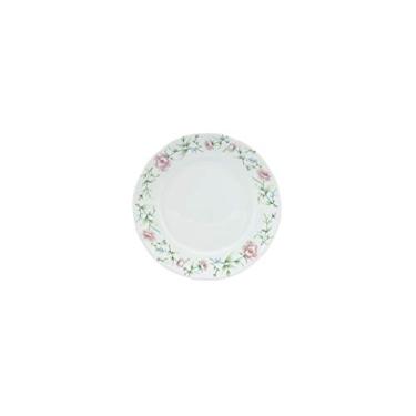 Imagem de Estojo com 6 pratos sobremesa. Modelo redondo izabel. Decoração teresa. Porcelana real by porcelana schmidt.