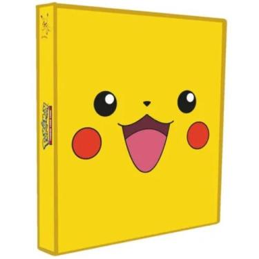 Imagem de Álbum Pasta Fichário Pokemon Pikachu Sorrindo Capa Dura Reforçado Para