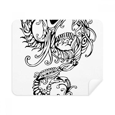 Imagem de Tela de limpeza de arte com dragão e cultura chinesa para pintura de linha, 2 peças, tecido de camurça