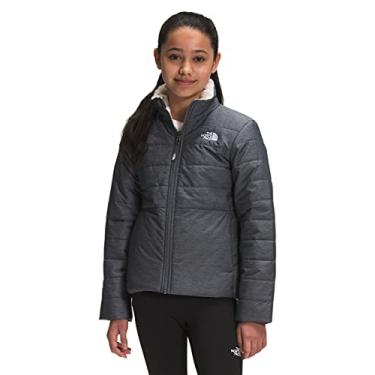 Imagem de The North Face Girls' Reversible Mossbud Swirl Jacket, Vanadis Grey Heather/Gardenia White, XS