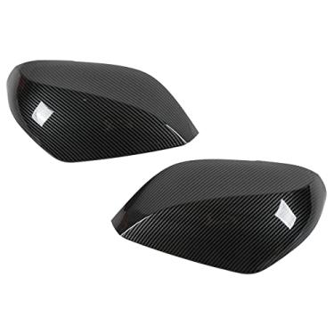 Imagem de Tampa espelhada, padrão de carbono de alta resistência não deformada, 1 par de capas de espelho para evitar danos nas costas, plástico ABS para retrovisores laterais