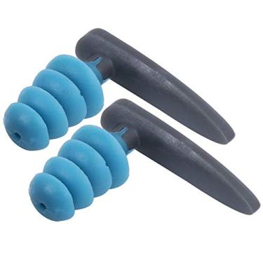 Imagem de 2 pe?as de nata??o tamp?es de ouvido reutiliz¨¢veis ??com cancelamento de ru¨ªdo para tomar banho,Tamp?o de ouvido ¨¤ prova d'¨¢gua de mergulho, surf, mergulho com snorkel e outros esportes aqu¨¢tico