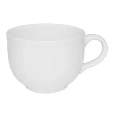 Imagem de Caneca Porcelana Jumbo 740ml Para Sopa Caldo Cereal Cor Branca, Imagin