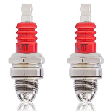 Imagem de SOAJEE 2 peças 3 velas de ignição de eletrodo L7T para 33cc 43cc 47cc 49cc 2-Stroke Mini Pocket Bike ATV Quad Scooter Trimmer Blower Chainsaw Brushcutter Strimmer Lawnmover Echo Wacker Kawasaki