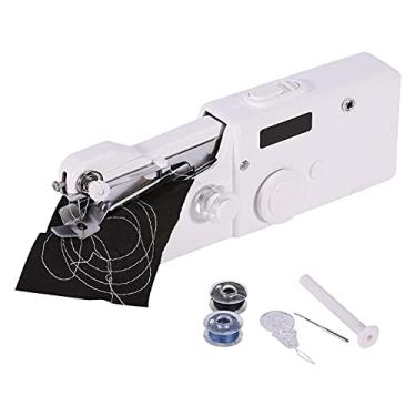 Imagem de Máquina de costura portátil, ferramenta de ponto de reparação rápida e prática para tecido, roupas, tecido infantil, preto, mini máquina de costura portátil prática