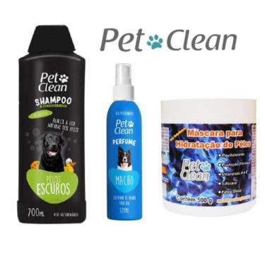 Imagem de Shampoo Pelos Escuros + Máscara De Hidratação + Perfume Para Cães E Ga