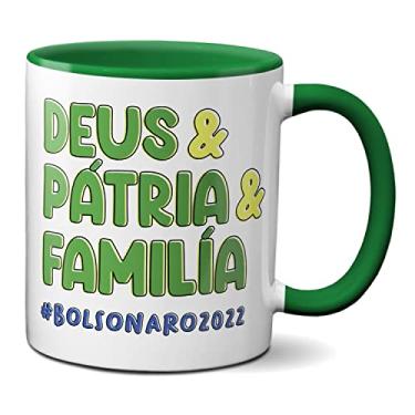 Imagem de Caneca Presente Deus & Pátria & Família Bolsonaro 2022 (Verde)