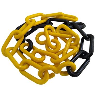 Imagem de Corrente Plastica Chuva Isolamento 25 Mt Tam G Amarelo/Preta