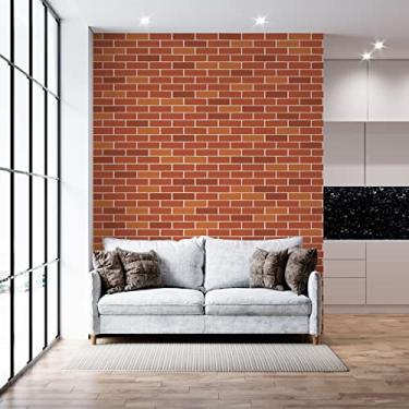 Imagem de Papel De Parede Adesivo Tijolo Marrom Colorido 2,80m