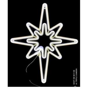 Imagem de Painel Neon Led Natal Rosa Dos Ventos Decoração Enfeite 110v Pisca Enfeite Porta Natalino