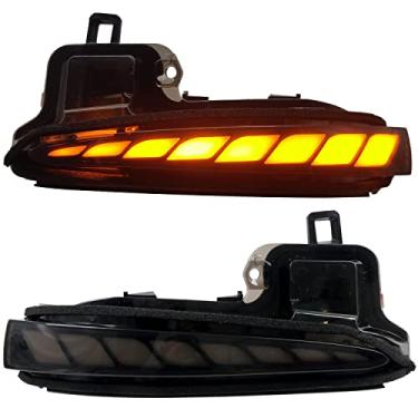 Imagem de HIGH FLYING Espelhos laterais de LED para carro, indicadores de seta dinâmicos sequenciais, 2 peças/par para Toyota Tacoma 2016-2023, RAV4 2019-2025, Highlander 2020-2025 (Tipo B)