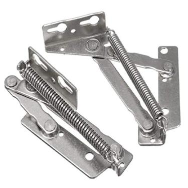 Imagem de 2 peças de suporte de elevação dobrável de 80 graus, dobradiças pretas de mola são amplamente utilizadas em levantadores de dobradiças de sofá, dobradiças de suporte de armazenamento de móveis