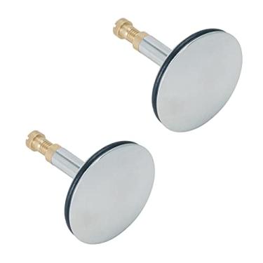 Imagem de FASTROHY 2 peças rolha de drenagem de banheira substituição de plugue de pia de banheira 43 mm, prata