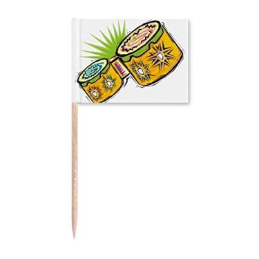 Imagem de Instrumento mexicano Cultura Elemento Ilustração Palito Bandeiras Marcador Topper Decoração de Festa