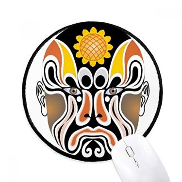 Imagem de DIYthinker Cabeça de Ópera Peking Colorido Xucepaocheng Mouse Pad Desktop Tapete Redondo para Computador