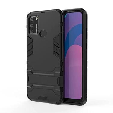 Imagem de YUNCHAO Caixa de telefone Para Huawei Honor 9A PC + TPU Anti-Fall Protective Case com porta invisível capa para celular