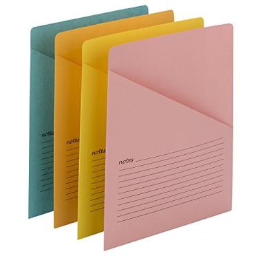 Imagem de Jaqueta de arquivo Smead Organized Up Notes, tamanho de letra, cores sortidas, 12 por pacote (75427)