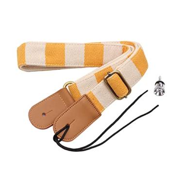 Imagem de Alça para ukulele 4 cm de largura alças traseiras para guitarra havaiana ukulele havaiano, ukuleles tenor, acessório para ukuleles de concerto, instrumento musical, amarelo