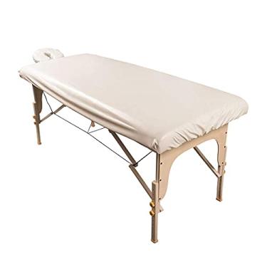 Imagem de ForPro Professional Collection Capa de mesa de massagem à prova d'água, conjunto de lençóis de tratamento de spa para mesas de massagem, lavável na máquina, inclui lençol com elástico de massagem e