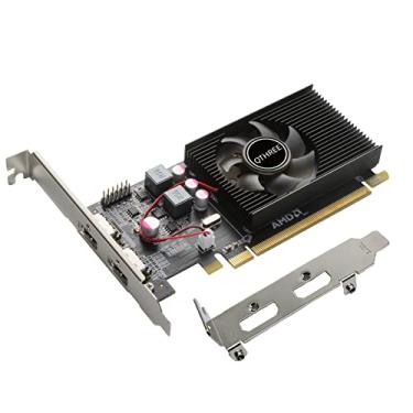 Imagem de QTHREE Placa de vídeo Radeon HD 6570, HDMI duplo, 1 GB, GDDR3, 64 bits, GPU de computador de perfil baixo, placa de vídeo de mesa para jogos de PC, DirectX 11, PCI-Express 2.0 X16