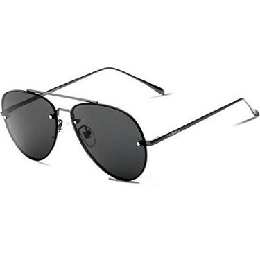 Imagem de Oculos de Sol Estilo Classico Aviador Militar Veithdia Espelhada 3811 (C3)