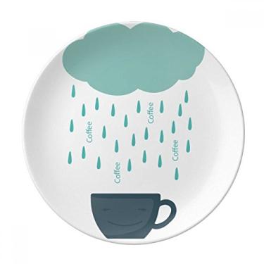 Imagem de Rain Cloud Cup Prato decorativo de porcelana Salver Prato de jantar