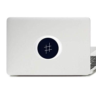 Imagem de Adesivo de notebook com emblema de vinil preto assinatura da música branca