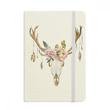 Imagem de Caderno de flores com cabeça de veado, capa dura oficial, agenda clássica