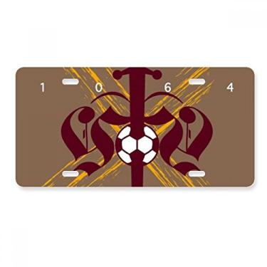 Imagem de DIYthinker Placa de carro com espada da Liga de Futebol da Idade Média em aço inoxidável