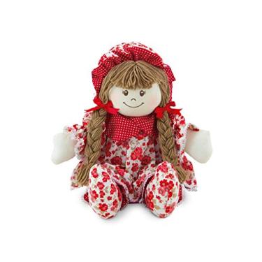 Imagem de Boneca de Pano Julia 60cm Infantil (Vermelha)