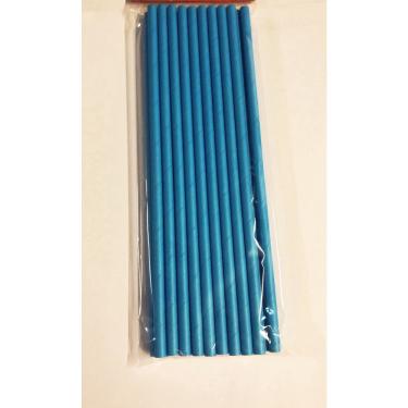 Imagem de Kit Canudos de Papel Liso Azul Royal - 20 Un