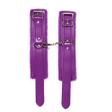 Imagem de Algema Sexual Par de Couro de Punhos Ferramentas Algemas Eróticas Para Casais (Roxo)