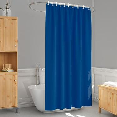 Imagem de 2 Cortina Box Banheiro PVC Grossa Antimofo Ilhós Az 140x230