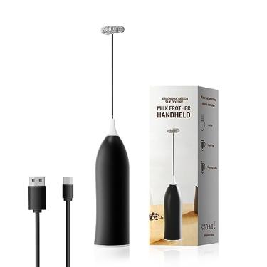 Imagem de Batedeira de café portátil, bocal de mão recarregável por USB, bocal de leite portátil ajustável para cappuccinos, chocolate quente, batidos, mistura de ovos
