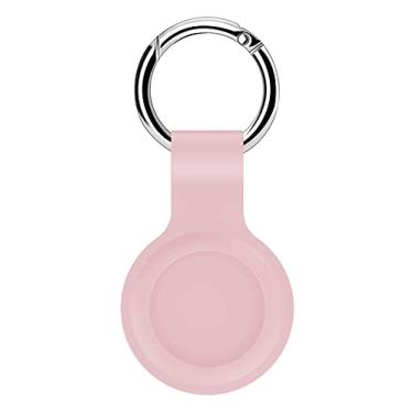 Imagem de newrong Capa de silicone, localizador de chaves portátil Bluetooth compatível com AirTags rosa