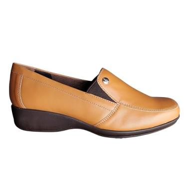 Imagem de Scarpin Super Conforto Sola Anabela Uniforme (Ambar, BR, Adulto, Numérico, 33)