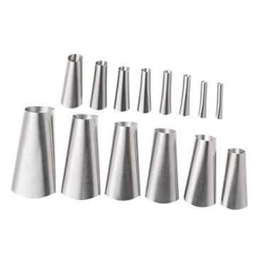 Imagem de OSALADI 14 Unidades Bocal de aço inoxidável cozinha kitchen bocal de calafetagem reutilizável spray de cola ferramenta de acabamento com cola bico de calafetagem de aço inoxidável suíte