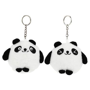 Imagem de BRIGHTFUFU 2 Unidades Chaveiro Panda porta-chaves chaveiros de pelúcia panda chaveiros de pandas chaveiro de panda chaveiros de panda de pelúcia bolsas bebê pingente filho pano