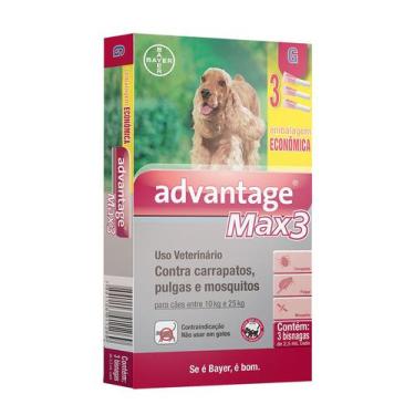 Imagem de Antipulgas E Carrapatos Combo Advantage Max3 Para Cães De 10 A 25 Kg 3
