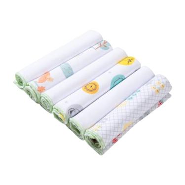 Imagem de KIT PANINHO DE BOCA BEBÊ COM 6 UND 100% ALGODÃO 30x30cm (NEUTRO)