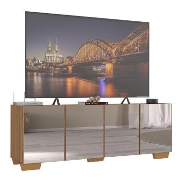 Imagem de Rack Tv Até 50 Polegadas Com Espelhos Mp1083 Rustic natural