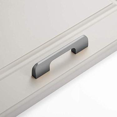Imagem de Maçaneta de porta de guarda-roupa de liga de alumínio alongada, puxadores de armário de cozinha para móveis, para mesa de cabeceira, armário de sapatos/TV, puxadores de gaveta de banheiro de cômoda,