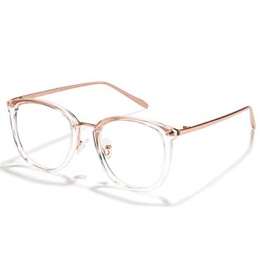 Imagem de Cyxus Óculos de luz azul para mulheres, óculos modernos para computador no escritório reduzem a tensão ocular, antienxaqueca para trabalhar na leitura