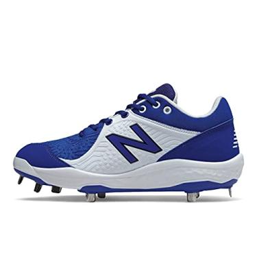 Imagem de New Balance Tênis de beisebol masculino Fresh Foam 3000 V5 Metal, Azul royal/branco, 16