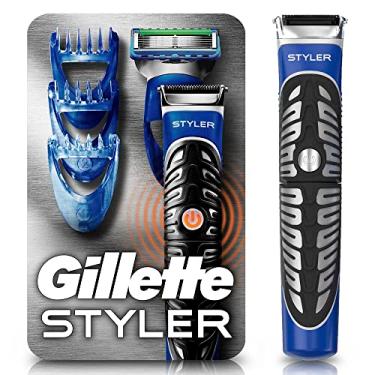 Imagem de Gillette Styler Barbeador Eletrico 3 Em 1, Barbeia, Apara e Faz o cotorno da Barba, Barbeador Corporal, 1 Kit