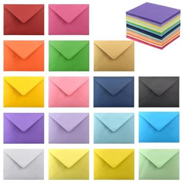 Imagem de VANRA Pacote com 170 envelopes A2 para convites autoselados, envelopes coloridos a granel para cartões comemorativos 10 x 13 cm, aba V, convites de casamento, fotos, formatura (17 cores sortidas)