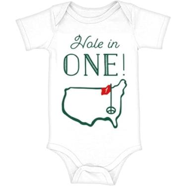 Imagem de Geloar Collant de golfe de 1º aniversário, design Hole in One, branco, infantil