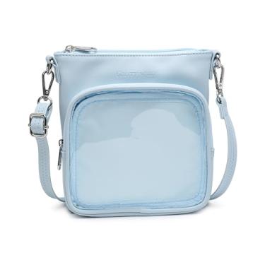 Imagem de CHERRY SAUCE Bolsa tiracolo Ita Bag Mini bolsa pequena bolsa de ombro para exibição de anime, Azul claro, Small